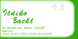 ildiko bachl business card